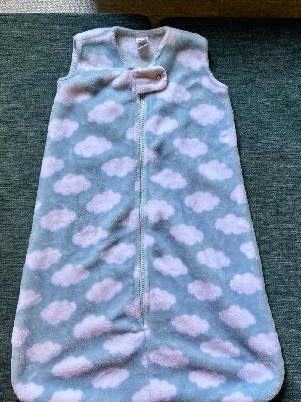 Plush Cloud Sleep Sack – Soft Blue and White Clouds - Toy Story Vibes !